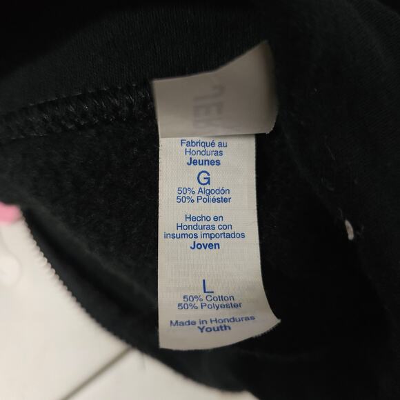 Girls Embroidered Sweatshirt Piper Unicorn Large Long Sleeve Shirt, Black - Picture 6 of 6